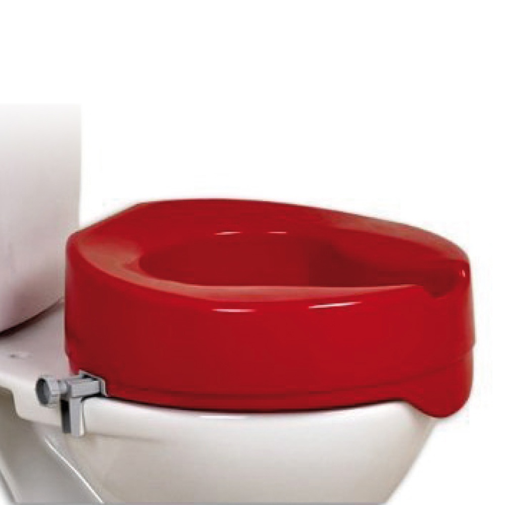 Toilettensitzerhöhung 10 cm, Farbe rot